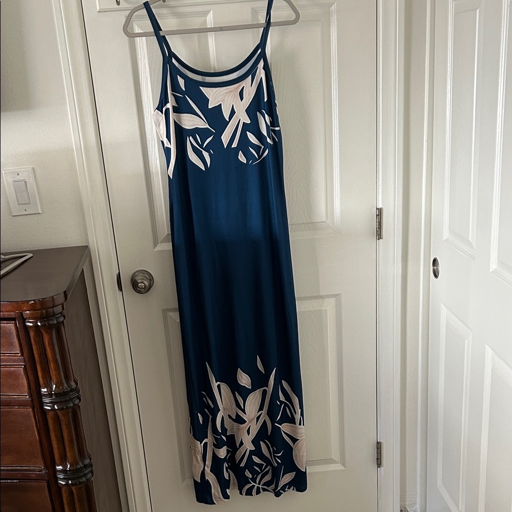 SHEIN Women’s Navy and Cream Maxi Dress, Size XL, NWOT